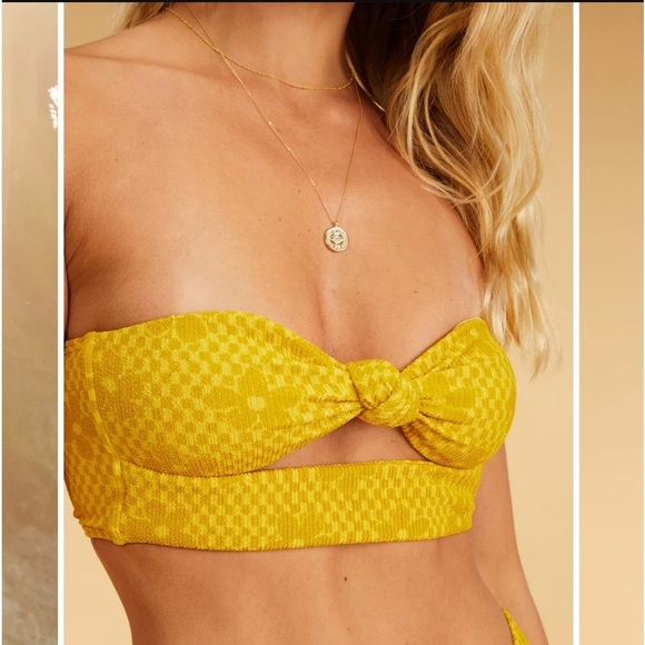 ☀️BILLABONG☀️ Salty Blonde Made Ya Look Knot Bandeau MADE YA LOOK HIKE BIKINI - Picture 11 of 17